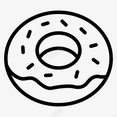 甜甜圈面包房咖啡图标图标