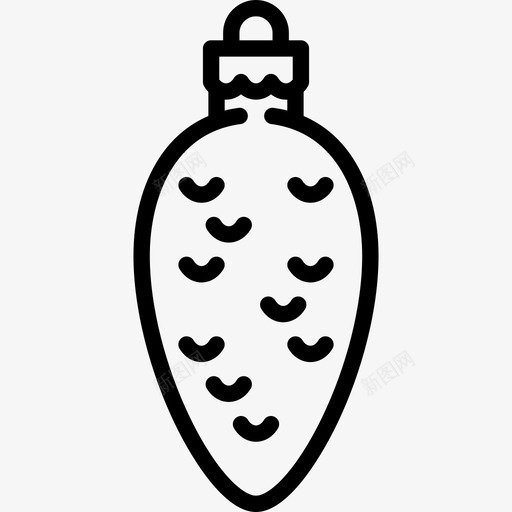 饰品圣诞球线工艺线状图标svg_新图网 https://ixintu.com 圣诞球线工艺 线状 饰品