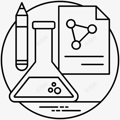 科学教育实验室报告科技路线图标svg_新图网 https://ixintu.com 实验室报告 科学教育 科技路线图标