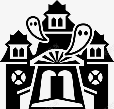 鬼屋城堡鬼魂图标图标
