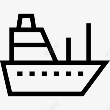 船舶全球物流轻型圆形图标图标