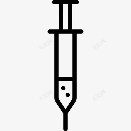 注射器科学研究线性图标svg_新图网 https://ixintu.com 注射器 科学研究 线性