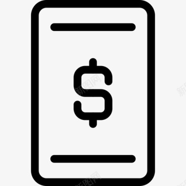 移动支付货币智能手机图标图标