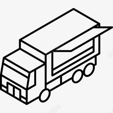 运输卡车运输等距运输图标图标