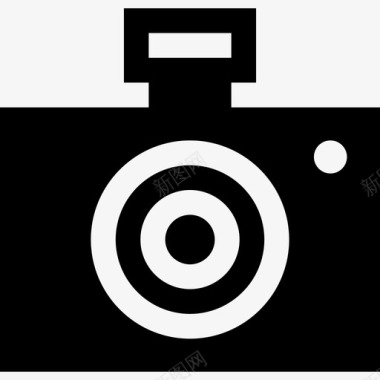 照相摄像机实体相机和配件图标图标