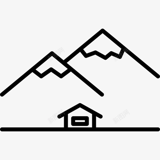小屋建筑物滑雪站线路船图标svg_新图网 https://ixintu.com 小屋 建筑物 滑雪站线路船