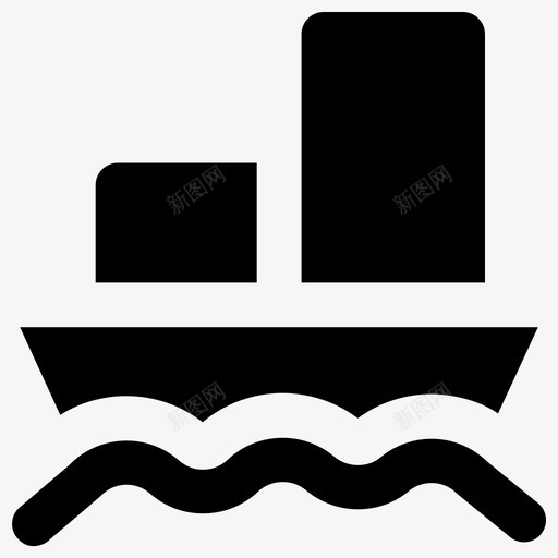 船固体运输填充图标svg_新图网 https://ixintu.com 固体运输 填充 船