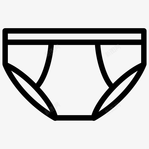 内衣内裤中性款图标svg_新图网 https://ixintu.com 中性款 内衣 内裤 男士时尚轮廓