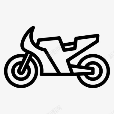 摩托车自行车赛车图标图标