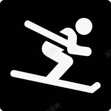 滑雪游戏滑冰图标图标