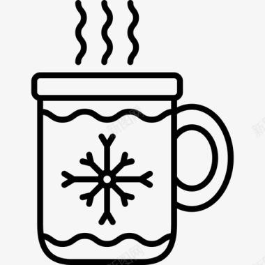 咖啡杯圣诞系列工艺品图标图标