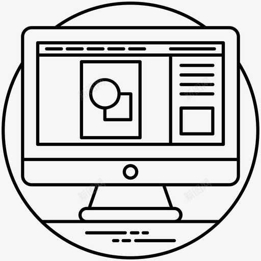 图形软件计算机图形学图形图标svg_新图网 https://ixintu.com photoshop 图形设计 图形软件 插图 计算机图形学 设计和开发线矢量图标
