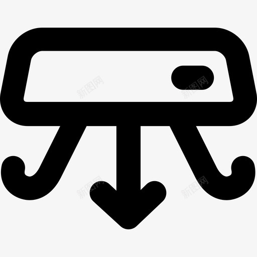 空调家用直列式图标svg_新图网 https://ixintu.com 家用 直列式 空调