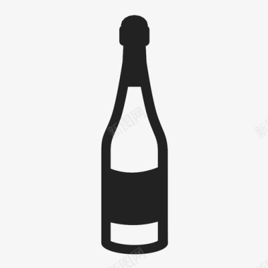 香槟起泡酒酒瓶图标图标