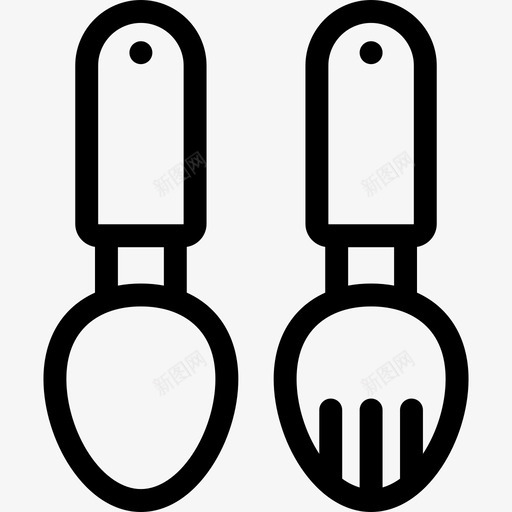 餐具工具和用具幼儿园收藏图标svg_新图网 https://ixintu.com 工具和用具 幼儿园收藏 餐具
