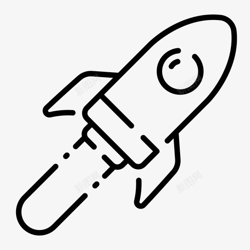 火箭太空宇宙飞船图标svg_新图网 https://ixintu.com 创业 太空 宇宙飞船 技术 火箭