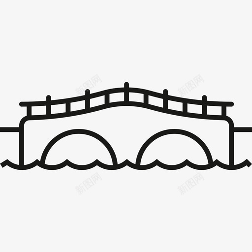 桥梁建筑物城市家具图标svg_新图网 https://ixintu.com 城市家具 建筑物 桥梁