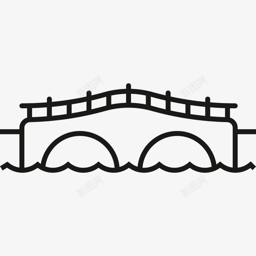 桥梁建筑物城市家具图标svg_新图网 https://ixintu.com 城市家具 建筑物 桥梁