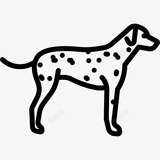 达尔马提亚犬犬种全身直系图标svg_新图网 https://ixintu.com 犬种全身 直系 达尔马提亚犬