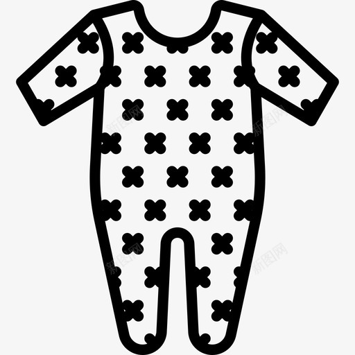 婴儿睡衣童年直系图标svg_新图网 https://ixintu.com 婴儿睡衣 直系 童年