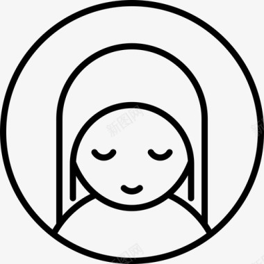 修女人化身线工艺图标图标