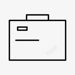 手提箱设计图公文包包商务图标高清图片