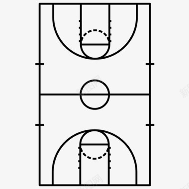 篮球场nba体育图标图标