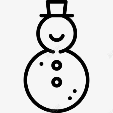 雪人圣诞系列工艺品直线型图标图标