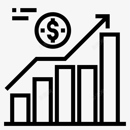 市场营销条形图商业图标svg_新图网 https://ixintu.com 商业 市场营销 搜索引擎优化 条形图