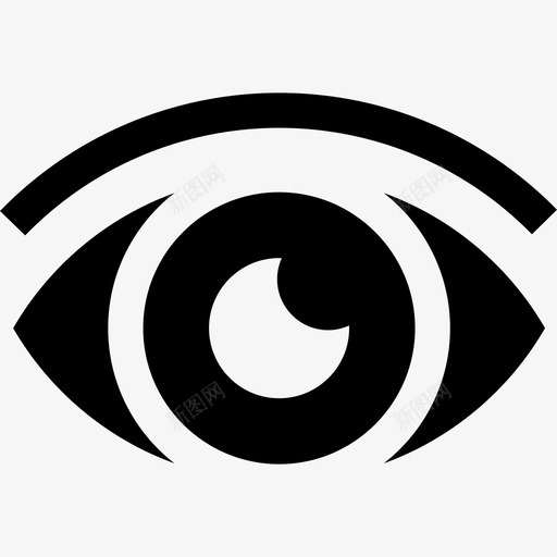 眼部保健元素填充图标svg_新图网 https://ixintu.com 保健元素 填充 眼部