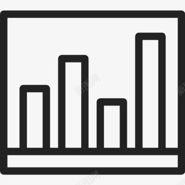 分析条形图板图标图标