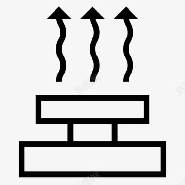空气冷却流动图标图标