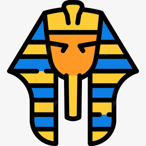 法老线性古埃及元素线性色彩图标svg_新图网 https://ixintu.com 法老 线性古埃及元素 线性色彩