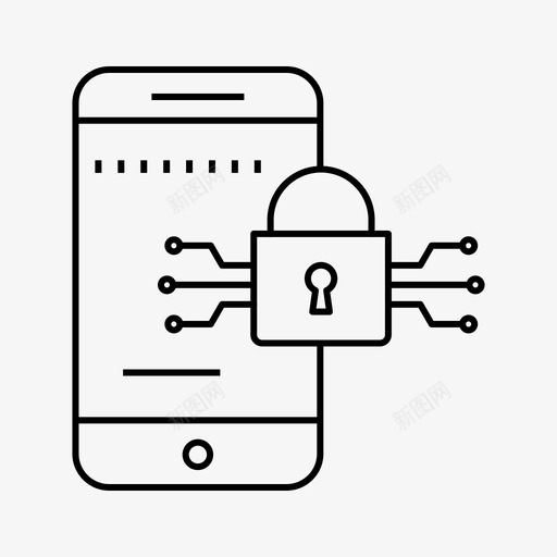 移动锁网络犯罪黑客图标svg_新图网 https://ixintu.com 威胁 病毒 移动锁 网络犯罪 黑客