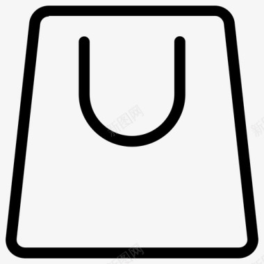 商贸购物袋浅圆形图标图标