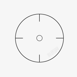 黑色小石头瞄准十字准星枪械图标高清图片