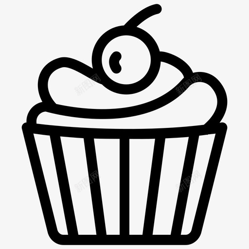 纸杯蛋糕食物面包食品图标svg_新图网 https://ixintu.com 纸杯蛋糕 面包食品 食物