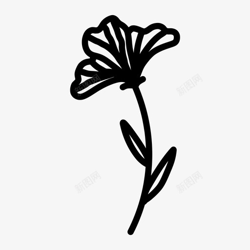 花卉涂鸦手绘图标svg_新图网 https://ixintu.com 手绘 手绘花卉装饰品 植物 涂鸦 自然 花卉