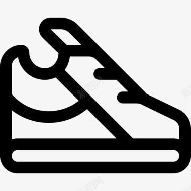 运动鞋线性衣服和鞋子线性图标图标