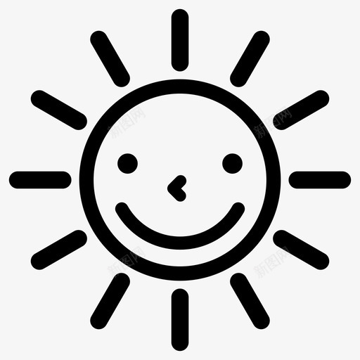 阳光微笑夏天图标svg_新图网 https://ixintu.com 夏天 天气 微笑 阳光