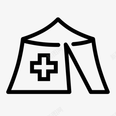 医疗帐篷护理供应图标图标