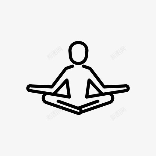 瑜伽身体韵律图标svg_新图网 https://ixintu.com 人体 人体动作 动作 手势 瑜伽 身体 韵律