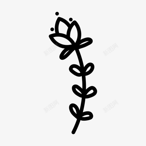 手绘花卉手工绘制图标svg_新图网 https://ixintu.com 手工绘制 手绘 花卉