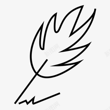 羽毛羽毛笔写作图标图标