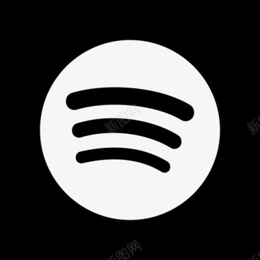 Spotify纯色徽标系列填充图标图标