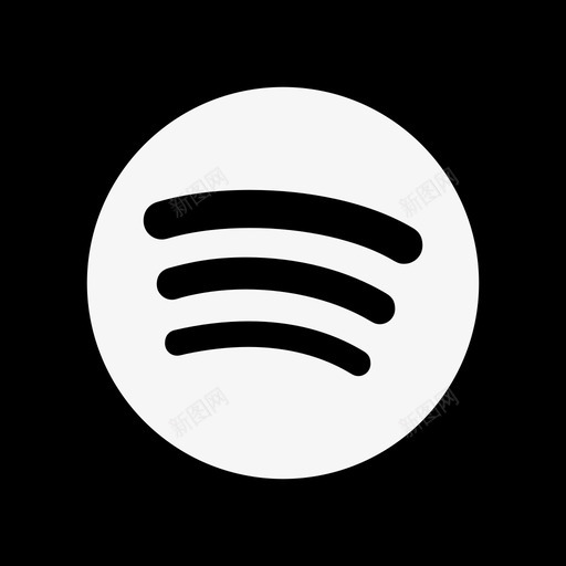 Spotify纯色徽标系列填充图标svg_新图网 https://ixintu.com Spotify 填充 纯色徽标系列