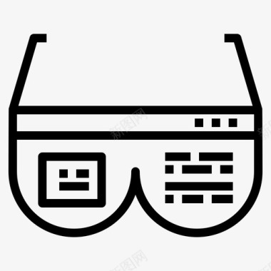 vr眼镜电脑设备图标图标