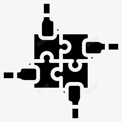 团队合作拼图策略图标svg_新图网 https://ixintu.com 团队合作 团队合作扎实 拼图 策略