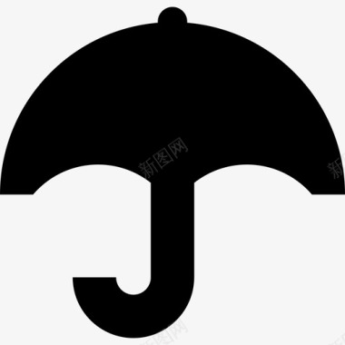 雨伞天气网络导航填充图标图标