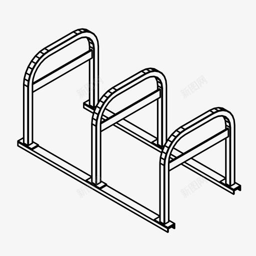 自行车架自行车锁图标svg_新图网 https://ixintu.com 储物 安全 自行车 自行车架 锁